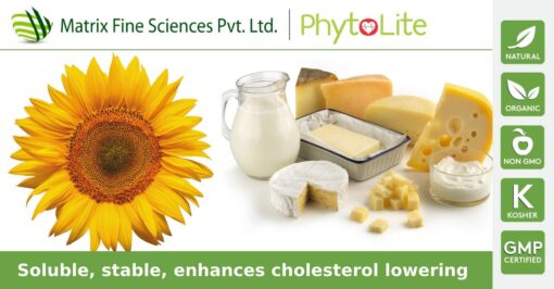 PhytoLite is an esterified form of Phytosterols which are completely soluble in oils and fats and stable at elevated temperature conditions.
